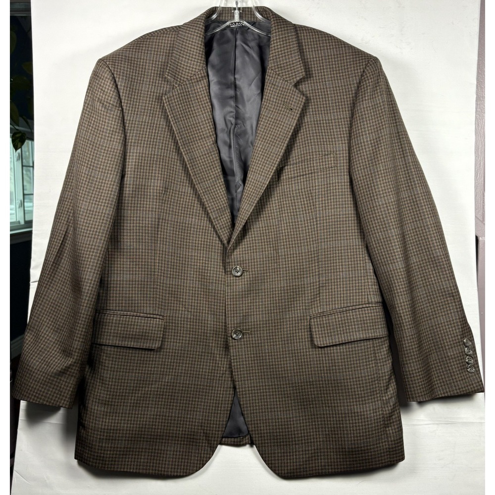Jos. A Bank Signature Men Sport Jacket 2 button Silk and Wool Brown/Black 42S